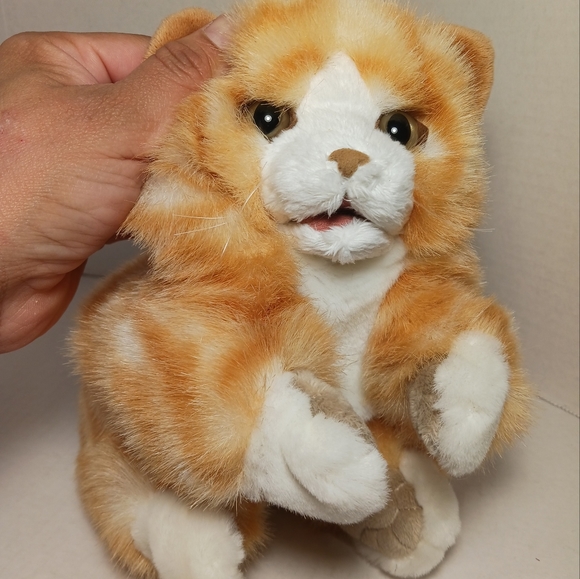 Folkmanis Puppets Orange Tabby Kitten Cat Stuffed Animal Plush Orange Cat - Picture 9 of 10